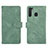 Coque Portefeuille Livre Cuir Etui Clapet L03Z pour Samsung Galaxy A21 Vert