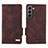 Coque Portefeuille Livre Cuir Etui Clapet L03Z pour Samsung Galaxy S21 FE 5G Marron