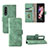 Coque Portefeuille Livre Cuir Etui Clapet L03Z pour Samsung Galaxy Z Fold4 5G Vert