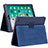 Coque Portefeuille Livre Cuir Etui Clapet L04 pour Apple iPad 10.2 (2021) Bleu