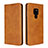 Coque Portefeuille Livre Cuir Etui Clapet L04 pour Huawei Mate 20 Orange