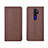 Coque Portefeuille Livre Cuir Etui Clapet L04 pour Oppo A11X Marron