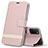 Coque Portefeuille Livre Cuir Etui Clapet L04 pour Oppo A52 Or Rose