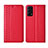 Coque Portefeuille Livre Cuir Etui Clapet L04 pour Oppo Reno5 Pro 5G Rouge