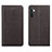 Coque Portefeuille Livre Cuir Etui Clapet L04 pour Realme X2 Marron