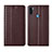 Coque Portefeuille Livre Cuir Etui Clapet L04 pour Samsung Galaxy M11 Marron