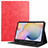 Coque Portefeuille Livre Cuir Etui Clapet L04 pour Samsung Galaxy Tab S7 11 Wi-Fi SM-T870 Rouge