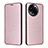 Coque Portefeuille Livre Cuir Etui Clapet L04Z pour Realme 11 5G Or Rose