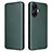 Coque Portefeuille Livre Cuir Etui Clapet L04Z pour Realme C55 Vert