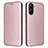 Coque Portefeuille Livre Cuir Etui Clapet L04Z pour Realme V30t 5G Or Rose