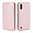 Coque Portefeuille Livre Cuir Etui Clapet L04Z pour Samsung Galaxy A01 SM-A015 Or Rose