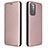 Coque Portefeuille Livre Cuir Etui Clapet L04Z pour Samsung Galaxy A72 4G Or Rose