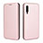 Coque Portefeuille Livre Cuir Etui Clapet L04Z pour Samsung Galaxy A90 5G Or Rose