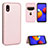 Coque Portefeuille Livre Cuir Etui Clapet L04Z pour Samsung Galaxy M01 Core Or Rose