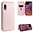 Coque Portefeuille Livre Cuir Etui Clapet L04Z pour Samsung Galaxy XCover Pro Or Rose