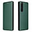 Coque Portefeuille Livre Cuir Etui Clapet L04Z pour Sony Xperia 1 III Vert