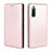 Coque Portefeuille Livre Cuir Etui Clapet L04Z pour Sony Xperia 10 II Or Rose