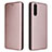 Coque Portefeuille Livre Cuir Etui Clapet L04Z pour Sony Xperia 10 III Lite Or Rose