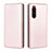 Coque Portefeuille Livre Cuir Etui Clapet L04Z pour Sony Xperia 5 Or Rose