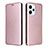 Coque Portefeuille Livre Cuir Etui Clapet L04Z pour Xiaomi Poco M6 Pro 5G Or Rose