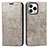 Coque Portefeuille Livre Cuir Etui Clapet L05 pour Apple iPhone 14 Pro Gris