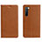 Coque Portefeuille Livre Cuir Etui Clapet L05 pour Oppo F15 Orange