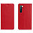 Coque Portefeuille Livre Cuir Etui Clapet L05 pour Oppo Reno3 Rouge