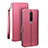 Coque Portefeuille Livre Cuir Etui Clapet L05 pour Xiaomi Redmi K30 5G Rose Rouge