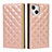 Coque Portefeuille Livre Cuir Etui Clapet L06 pour Apple iPhone 13 Or Rose