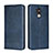 Coque Portefeuille Livre Cuir Etui Clapet L06 pour Huawei Mate 20 Lite Bleu