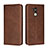 Coque Portefeuille Livre Cuir Etui Clapet L06 pour Huawei Mate 20 Lite Marron