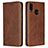 Coque Portefeuille Livre Cuir Etui Clapet L06 pour Huawei P20 Lite Marron