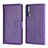 Coque Portefeuille Livre Cuir Etui Clapet L06 pour Huawei P20 Pro Violet