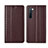 Coque Portefeuille Livre Cuir Etui Clapet L06 pour Oppo Reno3 Marron