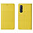 Coque Portefeuille Livre Cuir Etui Clapet L06 pour Oppo Reno3 Pro Jaune