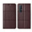 Coque Portefeuille Livre Cuir Etui Clapet L06 pour Oppo Reno3 Pro Marron