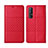 Coque Portefeuille Livre Cuir Etui Clapet L06 pour Oppo Reno3 Pro Rouge