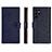 Coque Portefeuille Livre Cuir Etui Clapet L06 pour Samsung Galaxy S21 Ultra 5G Bleu