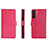 Coque Portefeuille Livre Cuir Etui Clapet L06 pour Samsung Galaxy S22 Plus 5G Rose Rouge