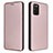 Coque Portefeuille Livre Cuir Etui Clapet L06Z pour Samsung Galaxy A02s Or Rose