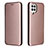 Coque Portefeuille Livre Cuir Etui Clapet L06Z pour Samsung Galaxy A22 4G Or Rose