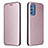 Coque Portefeuille Livre Cuir Etui Clapet L06Z pour Samsung Galaxy M52 5G Or Rose