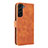 Coque Portefeuille Livre Cuir Etui Clapet L06Z pour Samsung Galaxy S21 FE 5G Marron