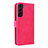 Coque Portefeuille Livre Cuir Etui Clapet L06Z pour Samsung Galaxy S21 FE 5G Rose Rouge