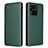 Coque Portefeuille Livre Cuir Etui Clapet L06Z pour Xiaomi Redmi 10 India Vert