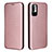 Coque Portefeuille Livre Cuir Etui Clapet L06Z pour Xiaomi Redmi Note 10 5G Or Rose