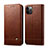 Coque Portefeuille Livre Cuir Etui Clapet L07 pour Apple iPhone 12 Pro Marron