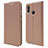 Coque Portefeuille Livre Cuir Etui Clapet L07 pour Huawei P Smart (2019) Or Rose