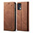 Coque Portefeuille Livre Cuir Etui Clapet L07 pour Oppo Find X3 Lite 5G Marron