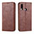 Coque Portefeuille Livre Cuir Etui Clapet L07 pour Samsung Galaxy A20s Marron